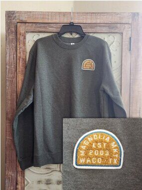 Magnolia Mkt Hunter Green Crewneck Long-sleeve Sweatshirt | Large